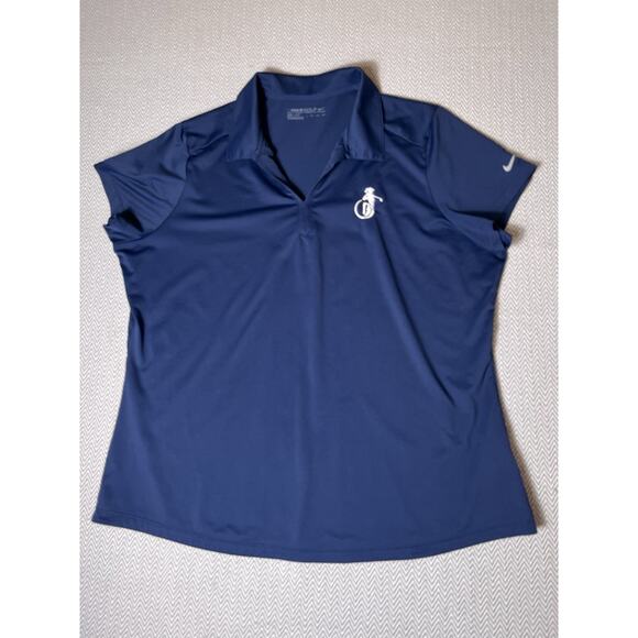 Nike Golf Dri-Fit Polo Shirt XXL‎ Blue Short Sleeve Performance Activewear - Picture 1 of 8